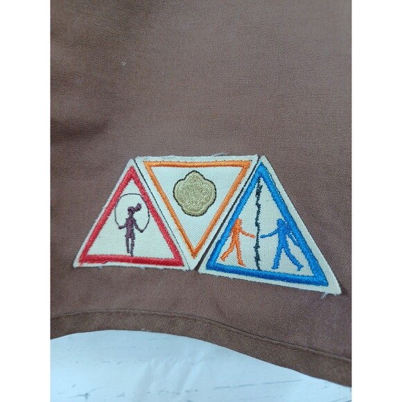Vtg Girl Scouts Circle T Council Green Vest With Patches #4015 Sz L - Picture 4 of 10